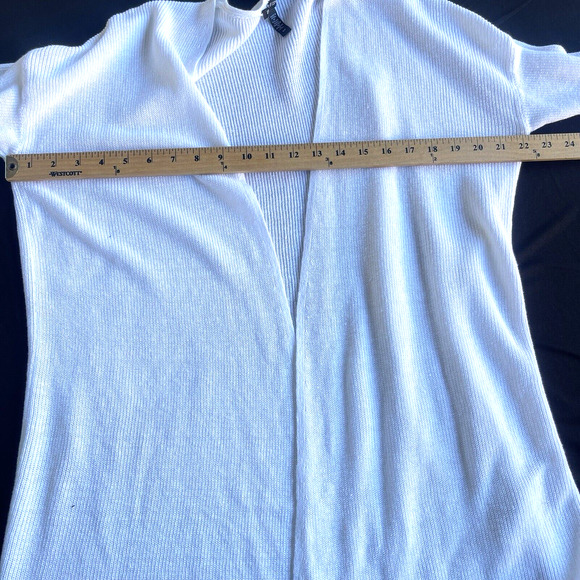 Eileen Fisher Cardigan Sweater Womens Small White Knit Italian Open Front Linen - Picture 5 of 8